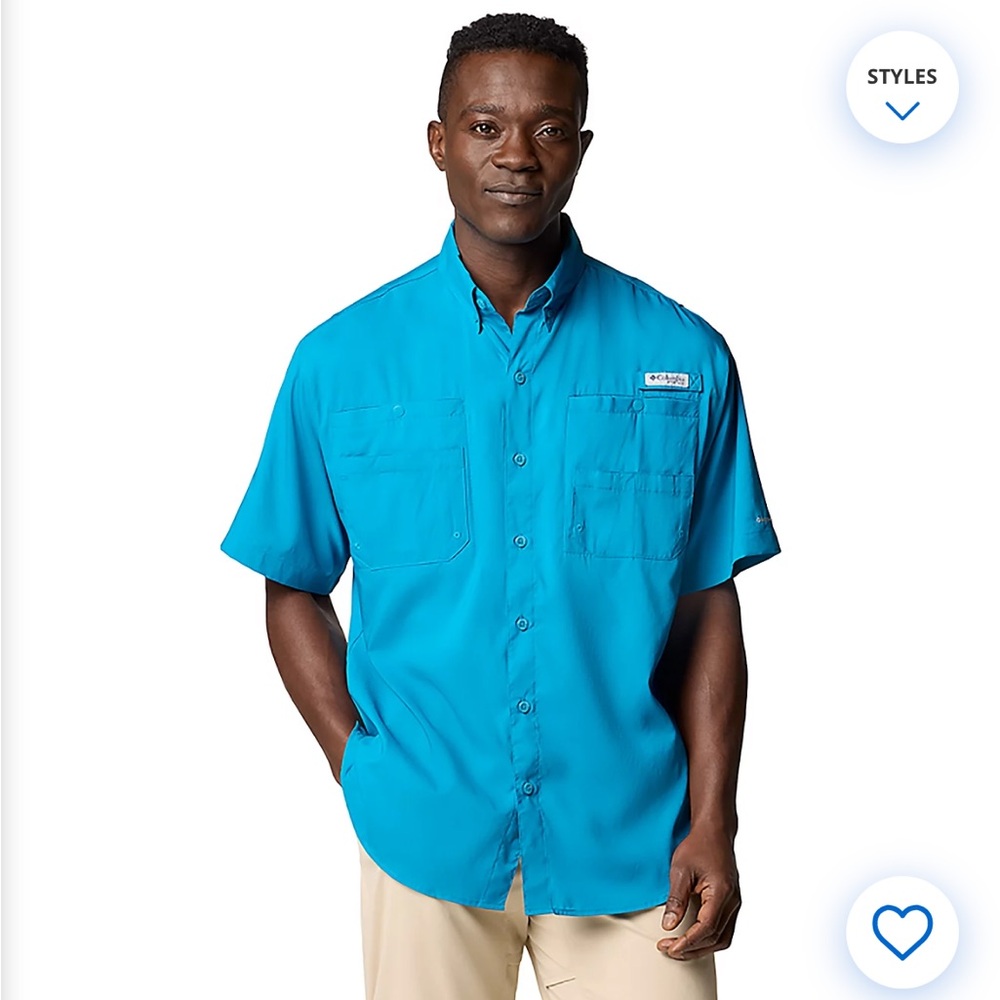 Columbia Men's PFG Tamiami Shirt Blue